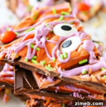How to make Halloween Monster Bark with colorful candies