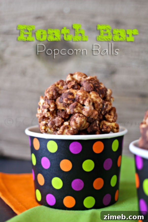Toffee Crunch Popcorn Balls 4 Heath Bar Popcorn Balls