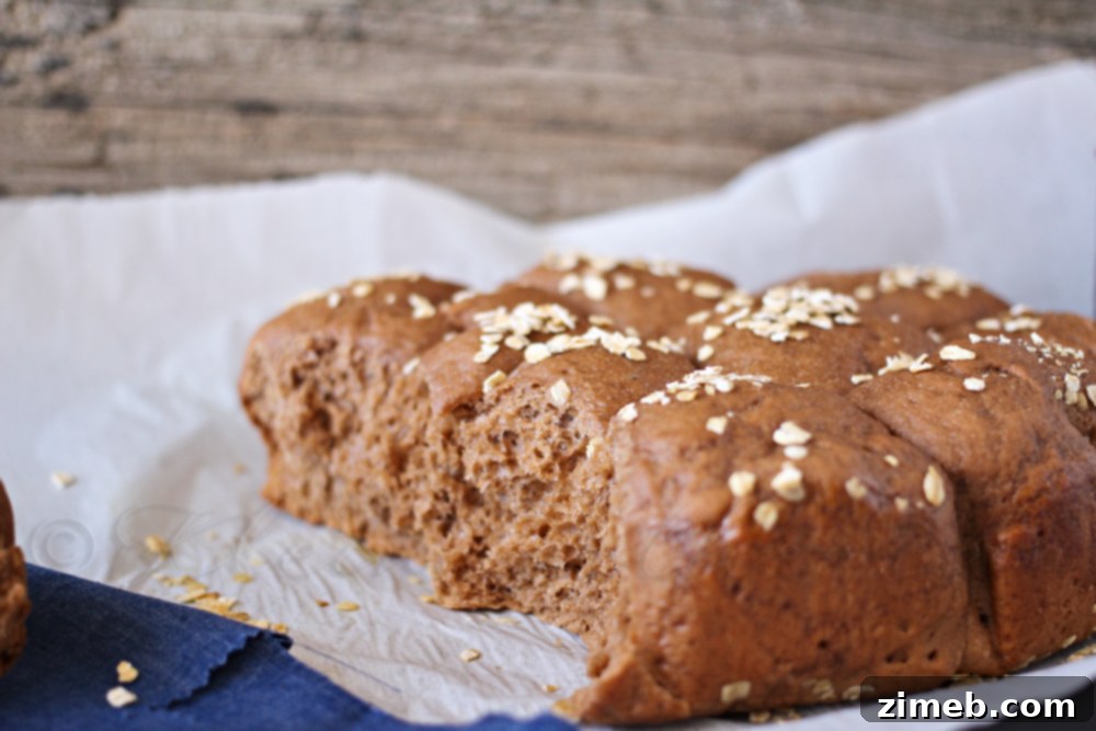 Close-up of fluffy Slow Cooker Black Bread