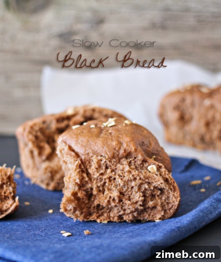 Batch of Slow Cooker Black Bread rolls