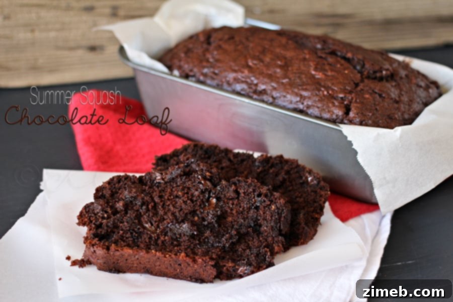 Rich Summer Squash Chocolate Loaf, a delicious way to use garden squash