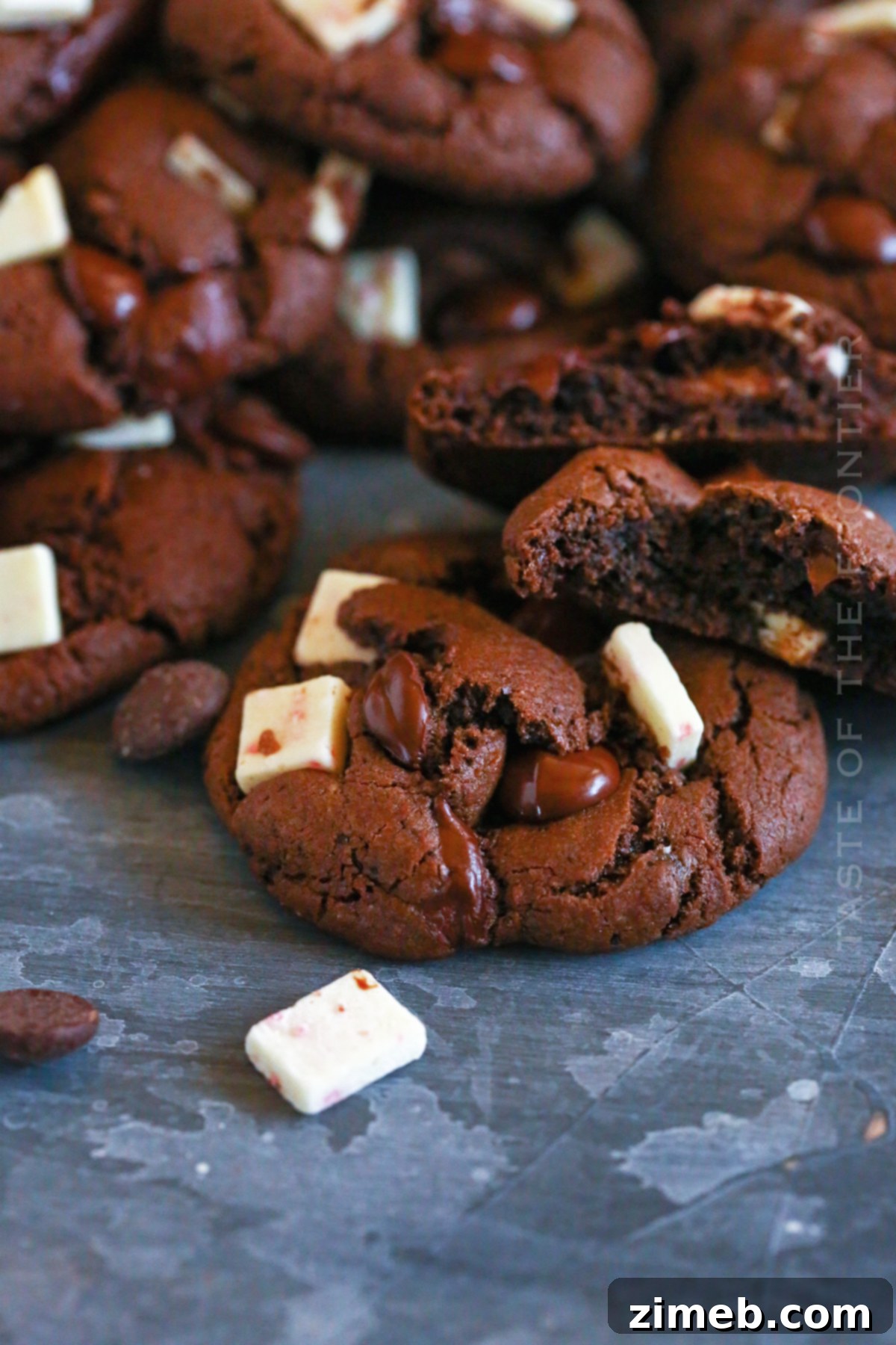 Ingredients for Easy Peppermint Chocolate Chunk Cookies