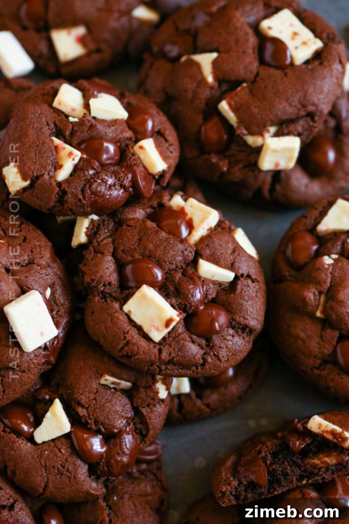Soft and Chewy Chocolate Peppermint Cookies