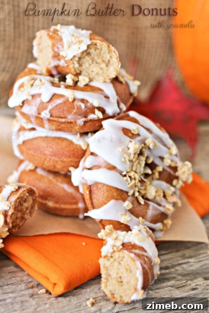 Delicious Pumpkin Butter Donuts with Granola topping
