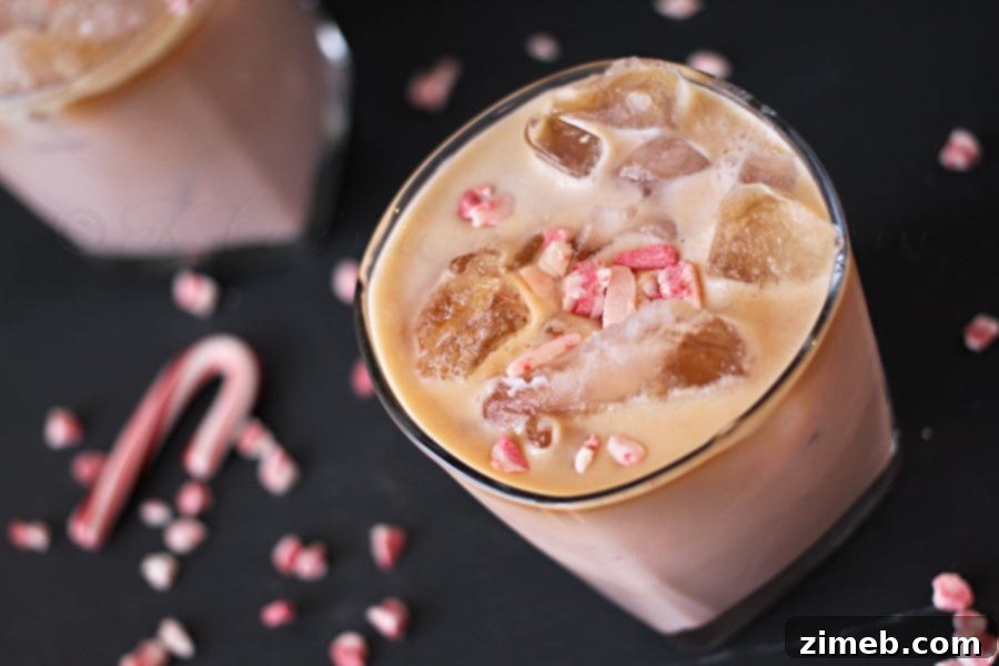 Blush Peppermint Russian 5 Four Pink Peppermint Russian cocktails garnished with candy canes and fresh mint