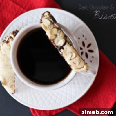 Decadent Dark Chocolate Almond Biscotti 4 Dark Chocolate Almond Biscotti - a perfect homemade treat