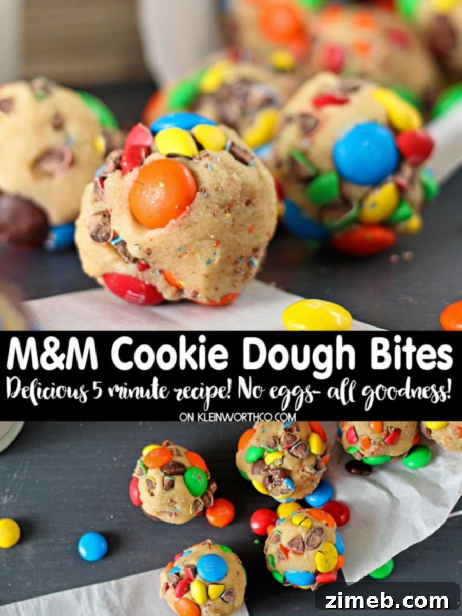 Delicious M&M's Cookie Dough Bites 2 M&M's Cookie Dough Bites - Easy Egg-Free Dessert