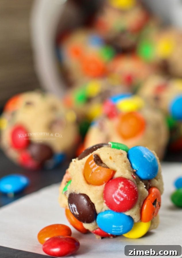 Delicious M&M's Cookie Dough Bites 10 M&M’s Cookie Dough - Delicious Homemade Treat