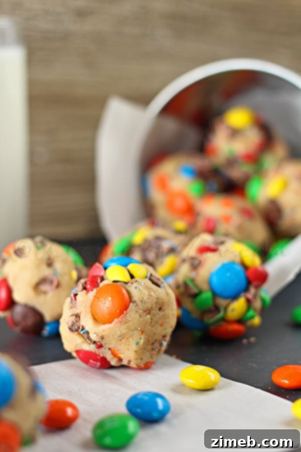 Delicious M&M's Cookie Dough Bites 4 M&M's Cookie Dough Bites - Homemade Treat