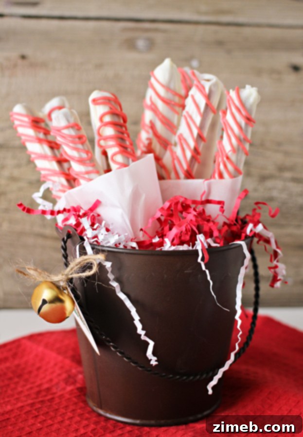 Peppermint Twist Pretzels 2 Candy Cane Pretzels - Delightful Holiday Treat