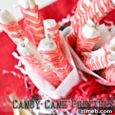 Peppermint Twist Pretzels 6 Candy Cane Pretzels
