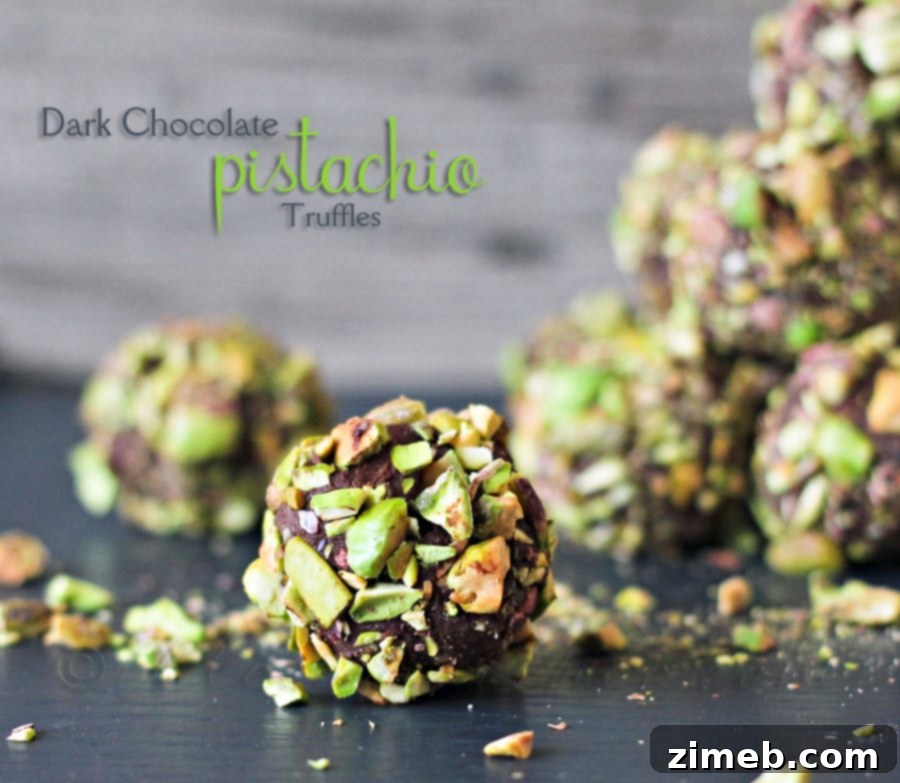 Peppermint Twist Pretzels 8 Dark Chocolate Pistachio Truffles