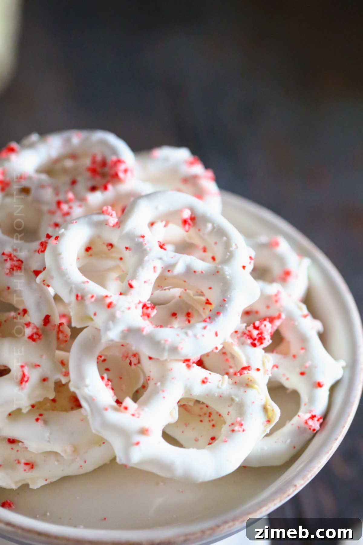 Candy Cane White Chocolate Pretzels 10 candy canes and white chocolate