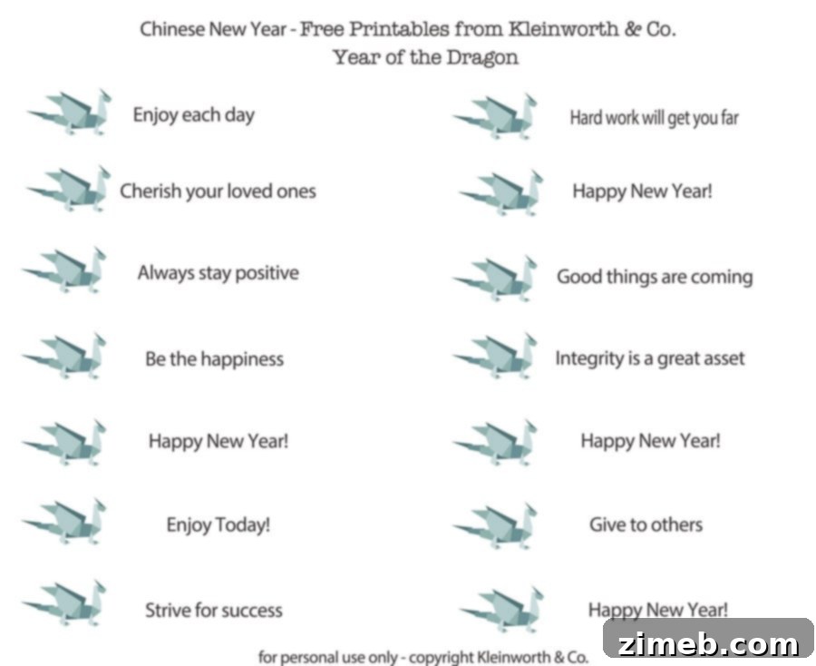 Homemade Fortune Cookies and Printable Wisdom 15 Fortunes New Year Printable Kleinworth & Co