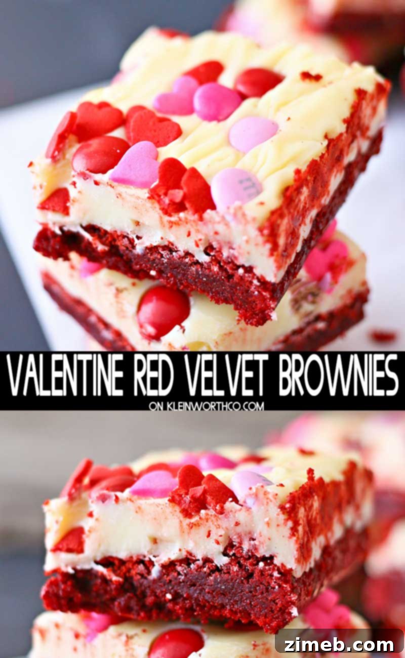 Cupid's Crimson Velvet Brownies 2 Valentine Red Velvet Brownies