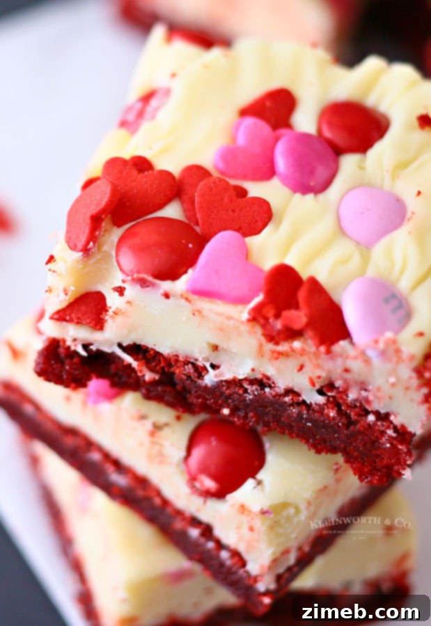 Cupid's Crimson Velvet Brownies 14 red velvet brownies from scratch