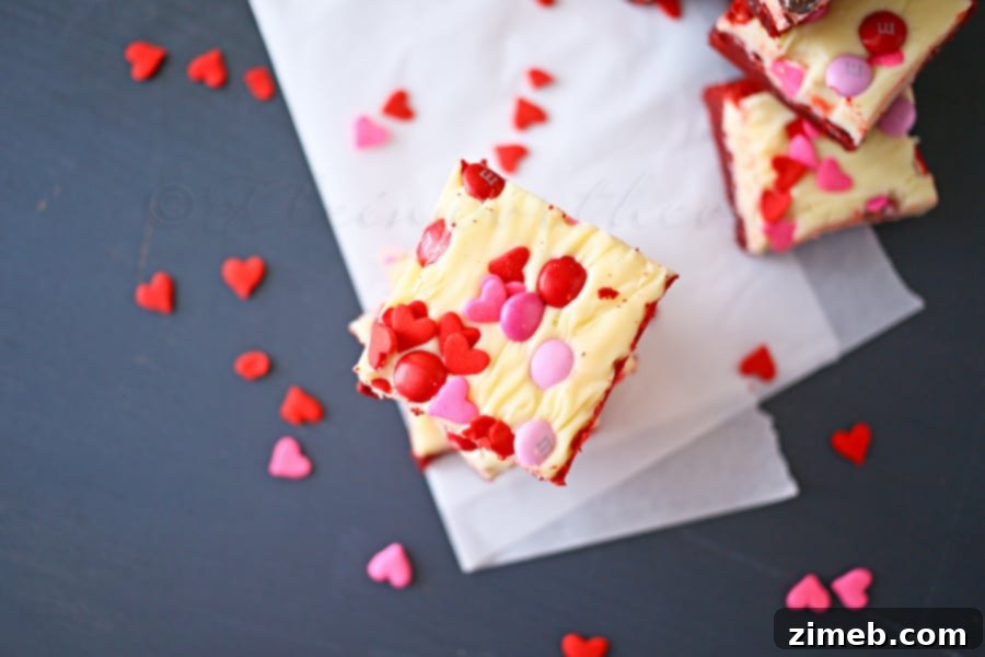 Cupid's Crimson Velvet Brownies 3 Valentine Red Velvet Brownies