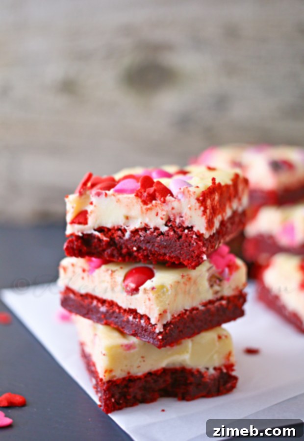 Cupid's Crimson Velvet Brownies 4 Valentine Red Velvet Brownies