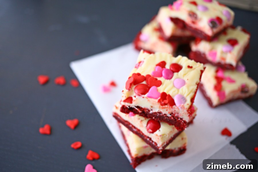 Cupid's Crimson Velvet Brownies 7 Valentine Red Velvet Brownies