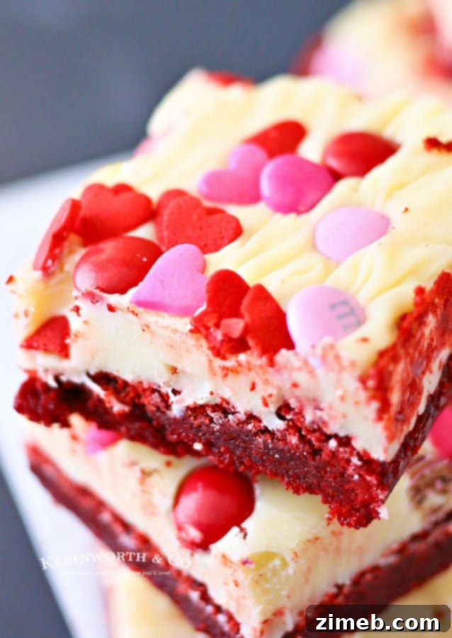 Cupid's Crimson Velvet Brownies 9 recipe for Valentine Red Velvet Brownies