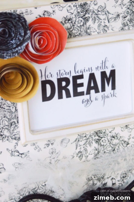 Your Story Begins with a Dream and a Spark Free Printable 2 Her Story Begins With A Dream & A Spark - Free Motivational Printable