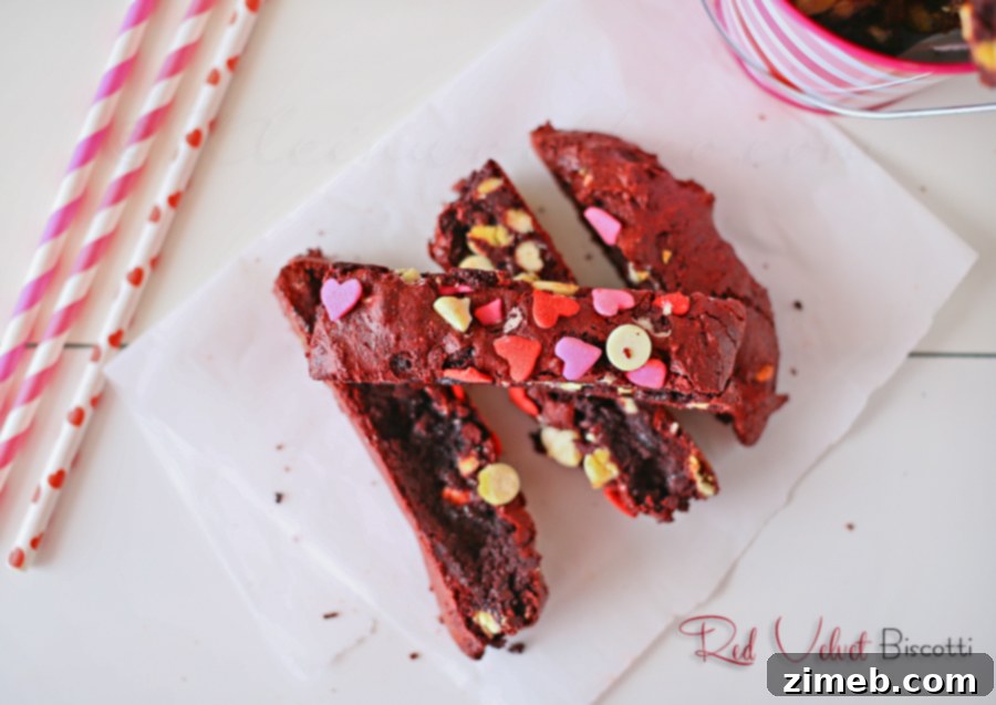 Crimson Velvet Biscotti 4 Red Velvet Biscotti
