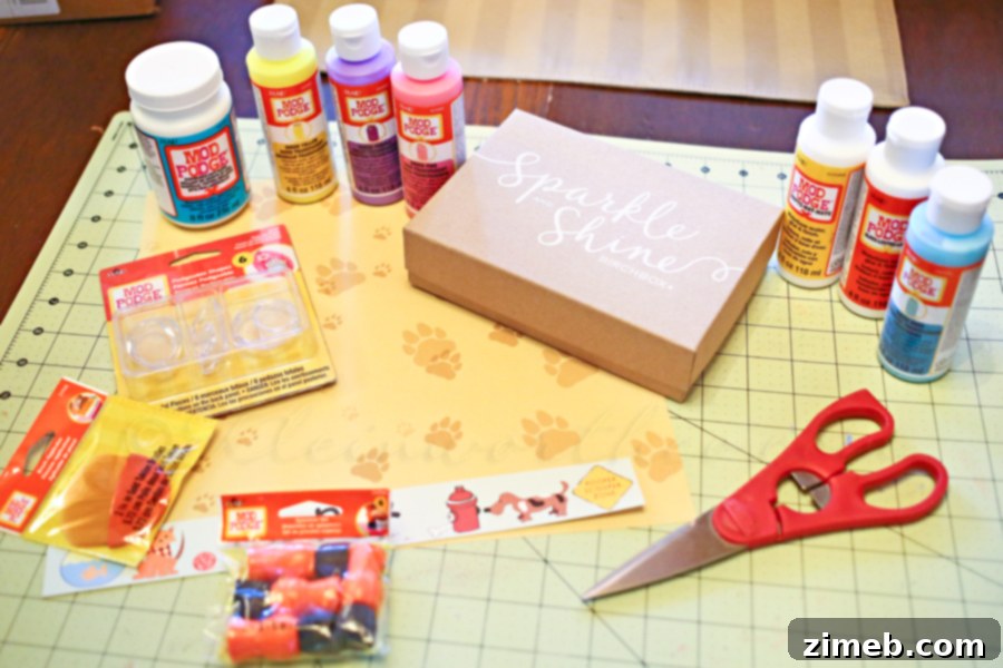 Decorated Dog Treats Box