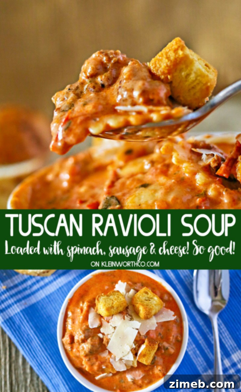 Tuscan Ravioli Comfort Bowl 14 Tuscan Ravioli Soup - final presentation