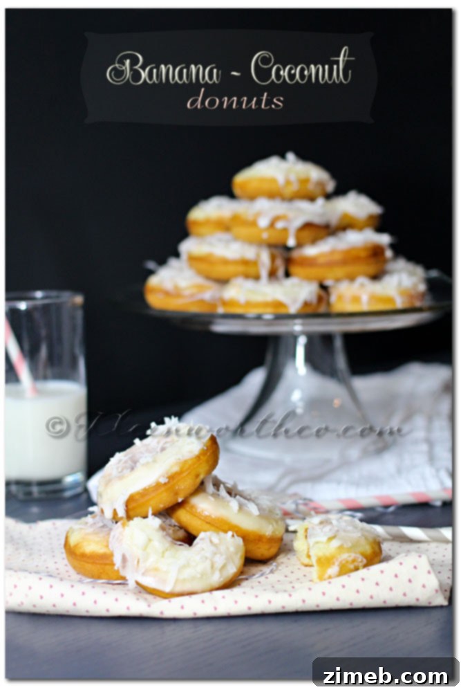 Homemade Banana Coconut Donuts recipe