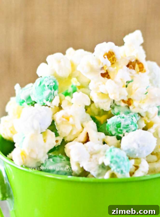 How to make Mint M&M Popcorn for St. Patrick's Day