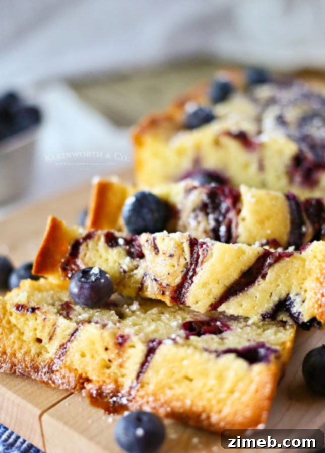 Luscious Blueberry Swirl Pound Cake 3 Beautifully swirled Blueberry Pound Cake, perfect for any occasion.
