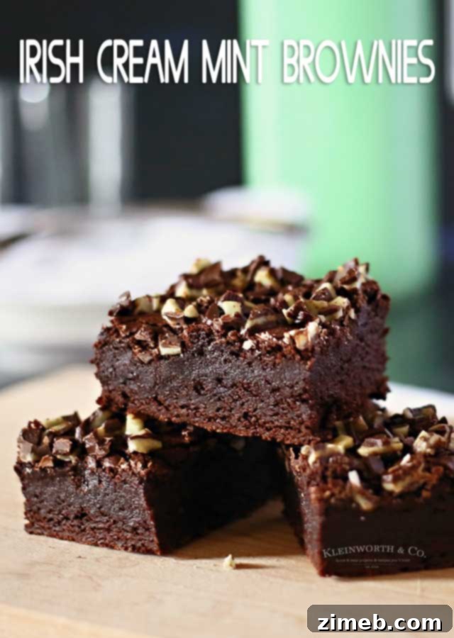 Decadent Irish Cream Mint Brownies 13 Irish Cream Mint Brownies