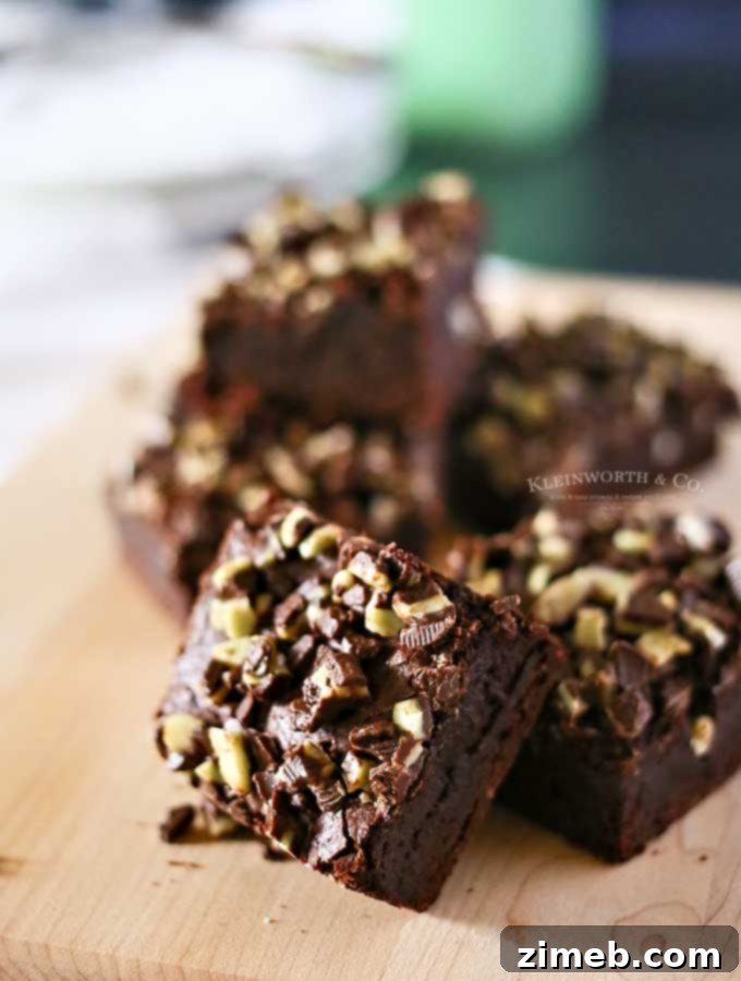 Decadent Irish Cream Mint Brownies 6 Irish Cream Mint Brownies recipe
