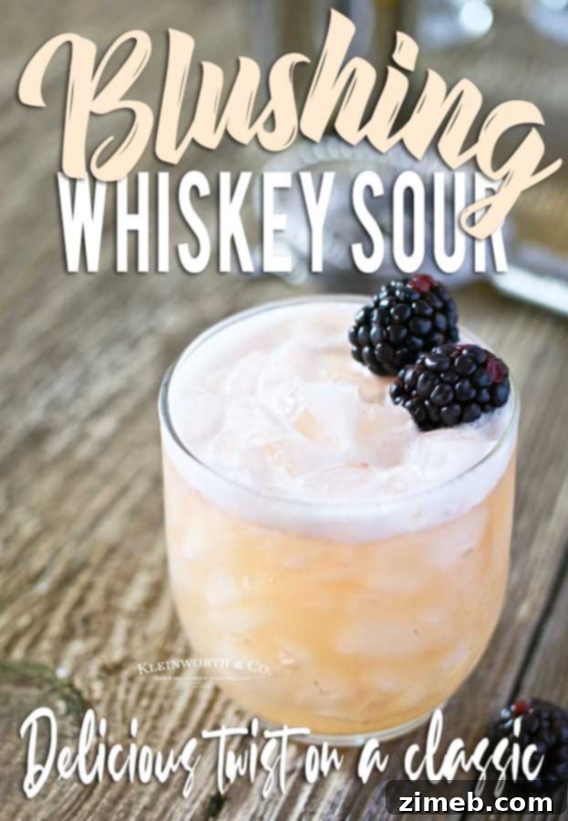 Ruby Whisper Sour 6 Blackberry Whiskey Cocktail ingredients