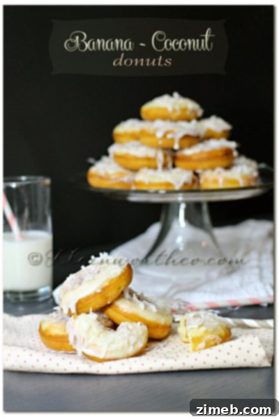 Coconut-Kissed Bananas Foster 6 Banana Coconut Donuts
