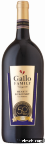 Wine-Kissed Garlic Angel Hair 3 Gallo Family Vineyards Hearty Burgundy Bottle
