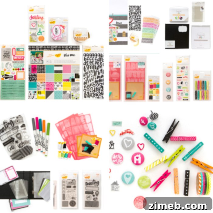 Modern Desk Organizer 4 Scrapbook Papers for Office Organizer
