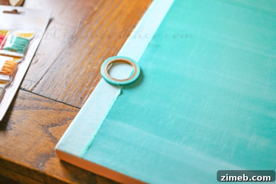Modern Desk Organizer 8 Applying Decorative Tape to Edges