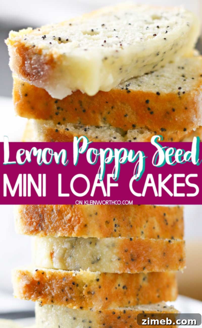 Sunny Lemon Poppy Seed Mini Loaves 2 Lemon Poppy Seed Mini Loaf Cakes