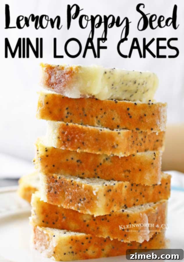 Sunny Lemon Poppy Seed Mini Loaves 14 Lemon Poppy Seed Mini Loaf Cakes