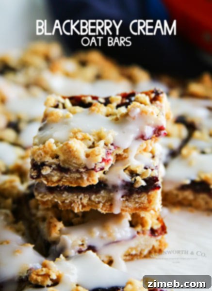 Blackberry Cream Oat Bars