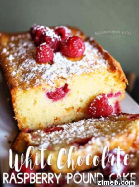 Raspberry White Chocolate Pound Cake