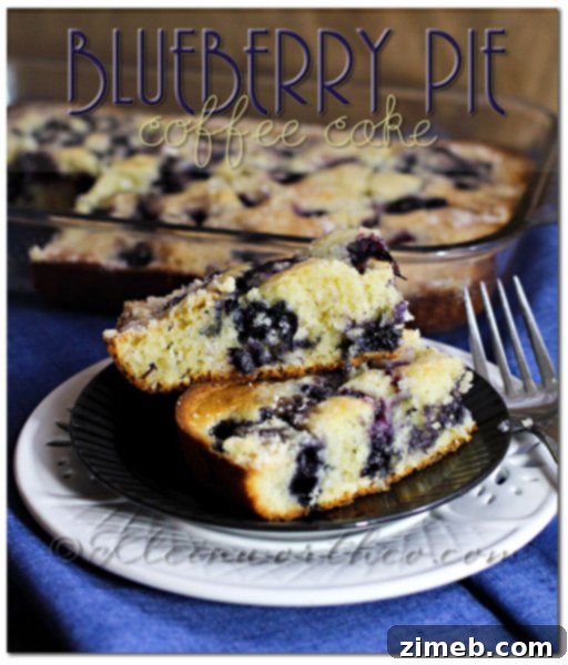 Zesty Lemon Blueberry Syrup 4 Blueberry Pie Coffee Cake topped with a delicate crumble, perfect for a special breakfast