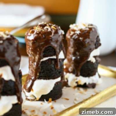Tropical Decadence Brownie Torte 5 Toasted Coconut Brownie Torte