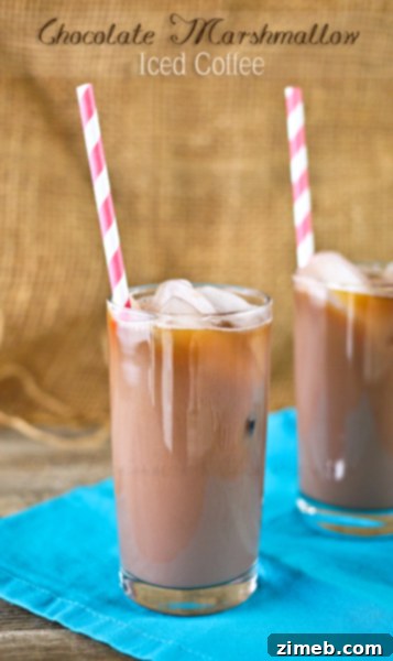 Chocolate Marshmallow Iced Coffee