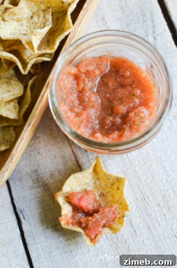 Salsa Dip with Tortilla Chips
