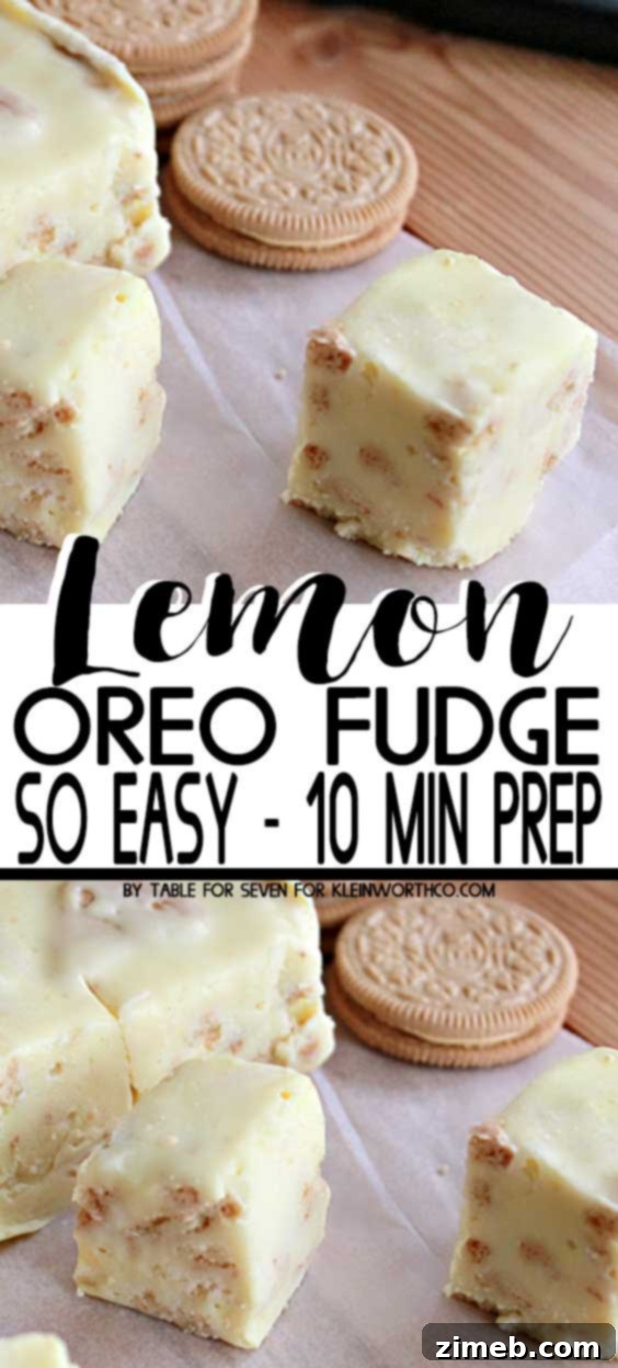 Zesty Lemon Oreo Fudge 2 Delicious Lemon Oreo Fudge, an easy no-bake white chocolate fudge recipe