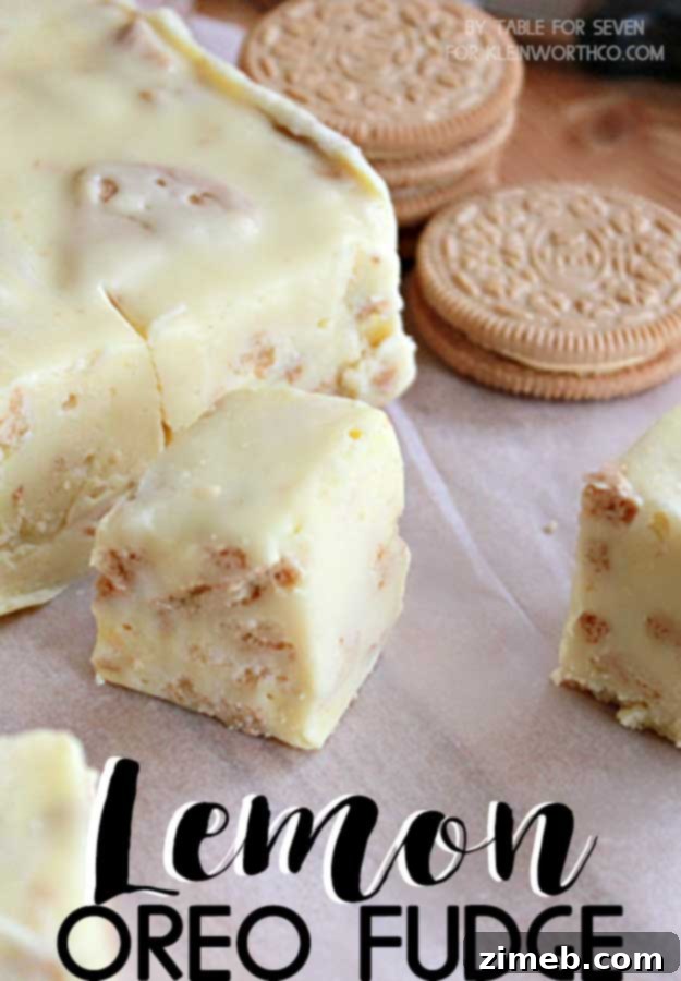 Zesty Lemon Oreo Fudge 4 Lemon Oreo Fudge, perfect for lemon and white chocolate lovers