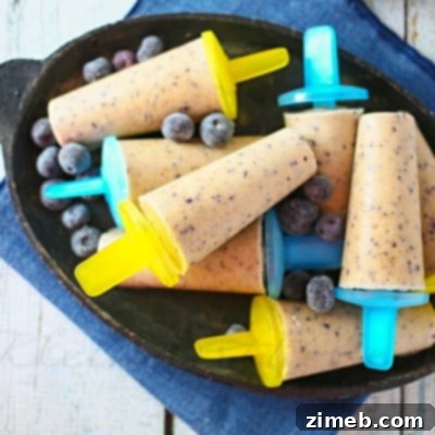 Banana Blueberry Smoothie Pops