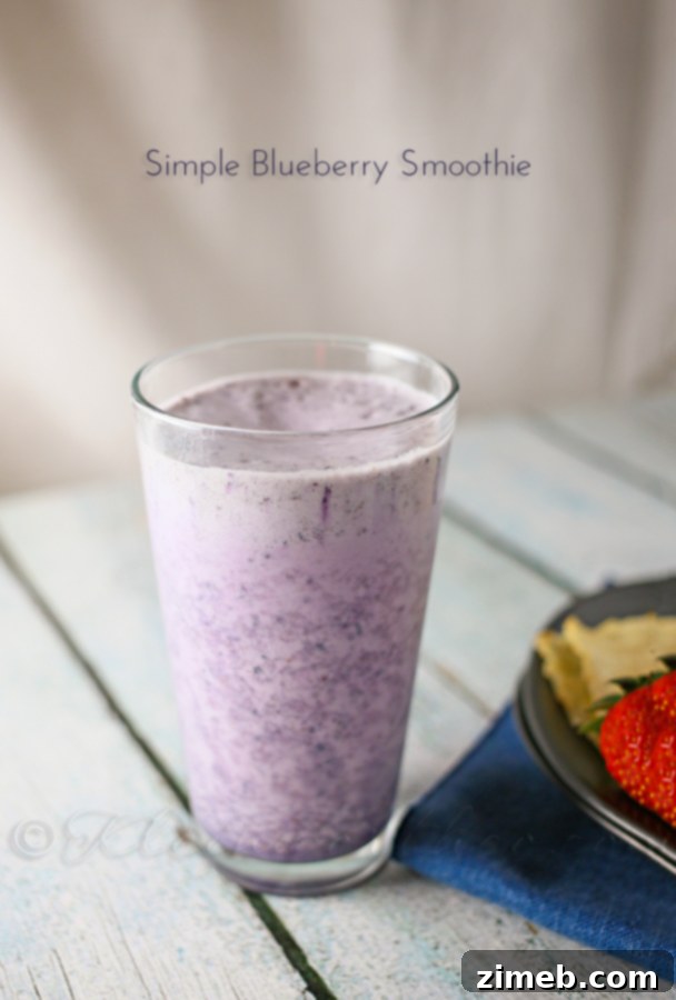 Easy Blueberry Smoothie 3 Simple Blueberry Smoothie from www.kleinworthco.com